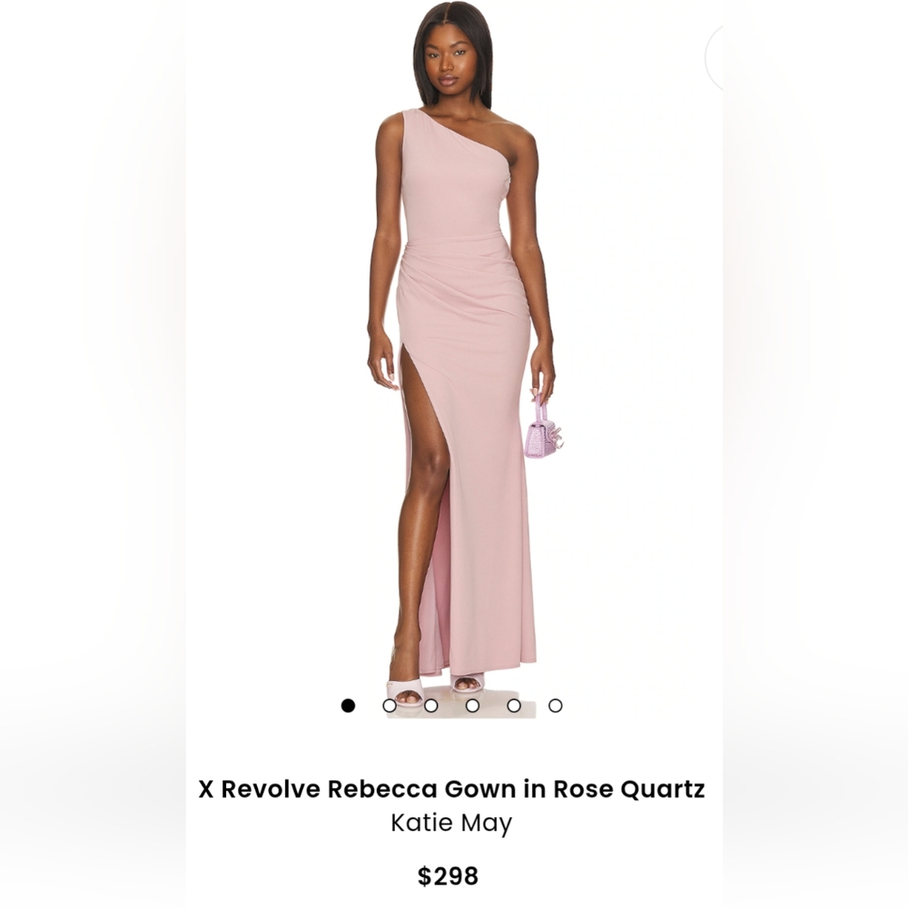REVOLVE Pink Strapless Slit Dress for Weddings